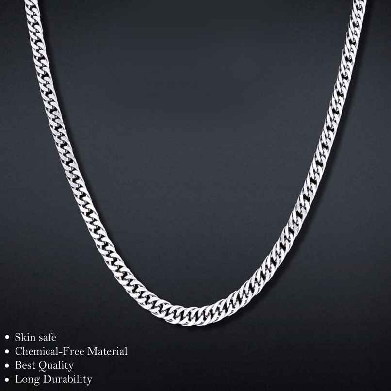 Fashion Frill Men's Interlink Chain Silver 20 Inches