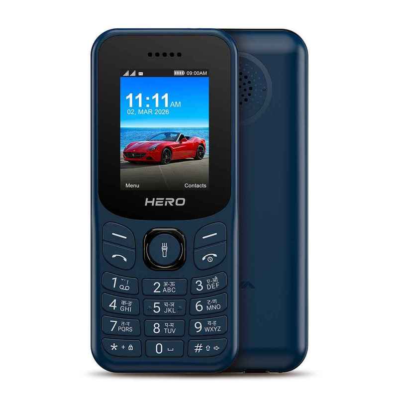 Lava Hero Shakti 2026 Dual SIM Keypad Phone | 1.8 inch Display | Type C | Blue