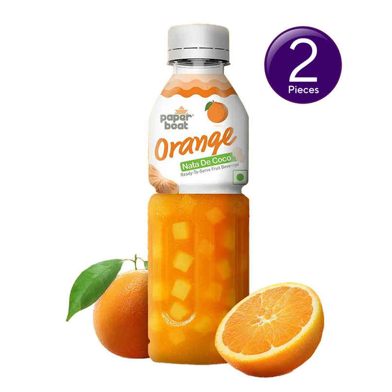 Paper Boat Orange Juice | Juicy Sips, Chewy Bites | Refreshing Fruit Drink Combo  