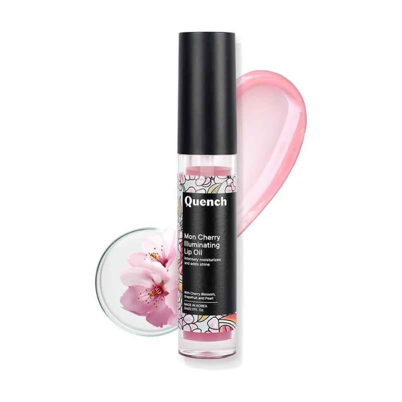 Quench Botanics Mon Cherry Illuminating Lip Oil (Pink), 5ml
