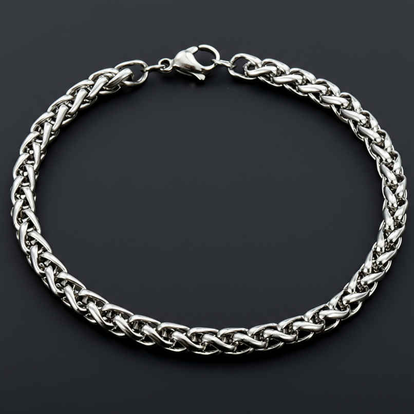 Fashion Frill Men's Criss Cross Bracelet Silver Regular Fashion Frill Men's Criss Cross Bracelet Silver Regular