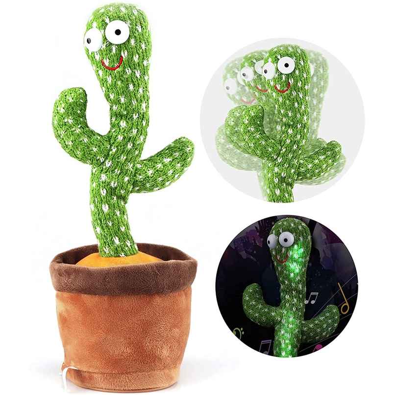 Toyshine Dancing Cactus Toy, Singing and Mimicking Toy with LED Lights