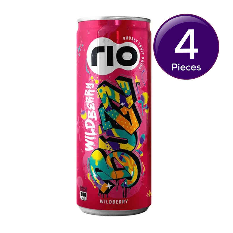 RIO WildBerry Bubbly Fruit Drink Can | Sweet & Fizzy Combo