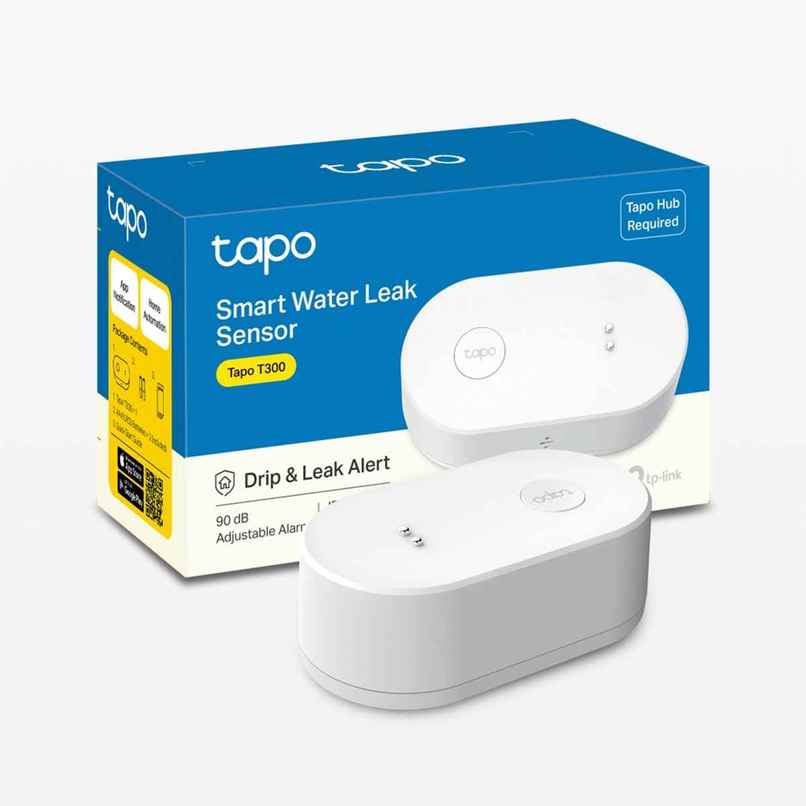 TP-Link Tapo T300 Smart Water 24/7 Drip & Leak Alert Sensor, 90dB Alarm,IP67 Waterproof, Hub Required