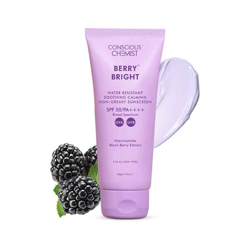 Conscious Chemist Berry Bright Water Resistant Non-Greasy Sunscreen SPF 50 PA++++ Conscious Chemist Berry Bright Water Resistant Non-Greasy Sunscreen SPF 50 PA++++