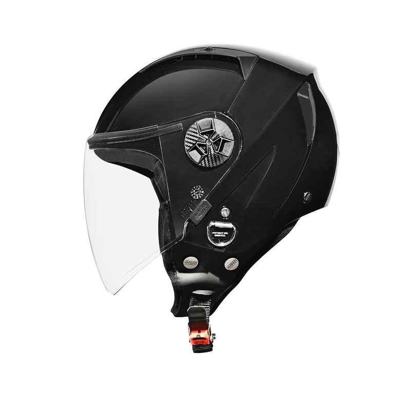 Studds Vogue Isi Certified Open Face Motorcycle Helmet For Men And Women With Visor (Black - L)