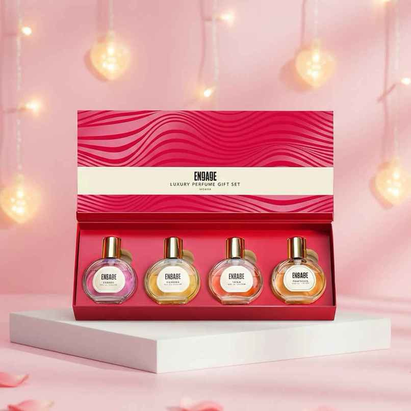 Engage Gift Assorted Luxury Perfume Set for Men & Women | 4 Unique EDPs| Couple Combo Engage Gift Assorted Luxury Perfume Set for Men & Women | 4 Unique EDPs| Couple Combo