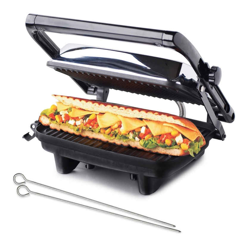 Hamilton Beach Panini Maker With 2 Free Skewers - 1400W