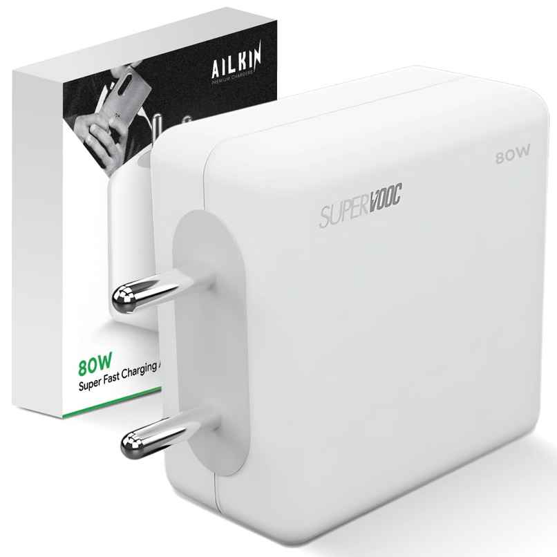 Ailkin SUPERVOOC 80W ULa Fast Charger Adaptor for OnePlus with True PD Charging Support
