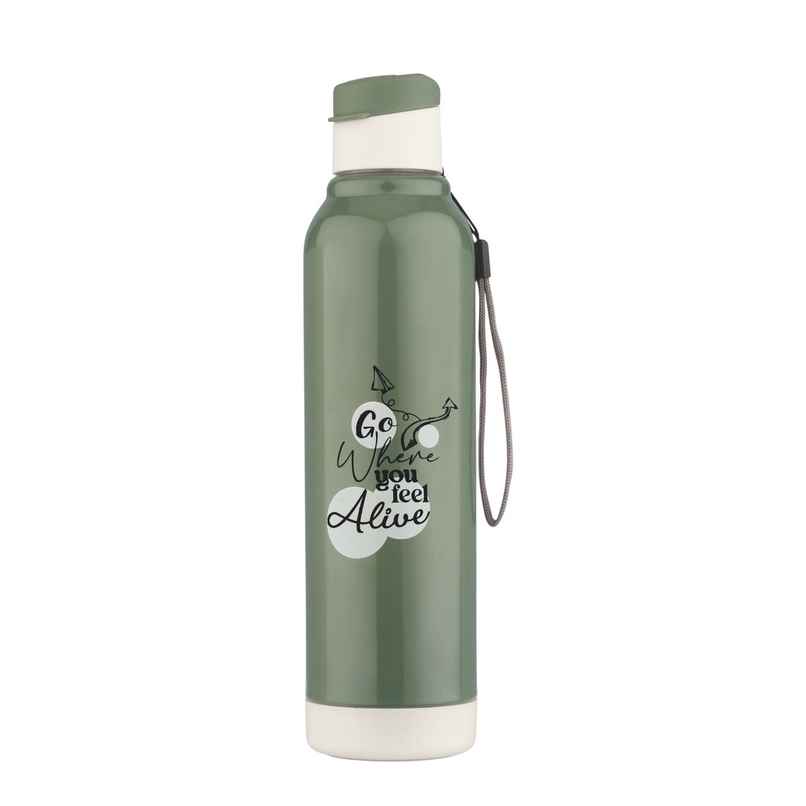 Flair Oxy 900 PP Inner Insulated Water Bottle | Green | 700 ml