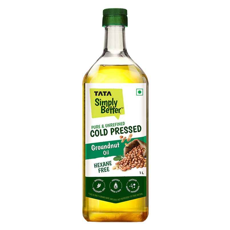 Tata Simply Better Groundnut (Peanut) Cold Pressed Oil | Pure & Unrefined Healthy Cooking Oil