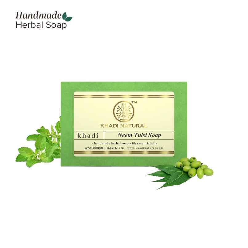 Khadi Natural Neem Tulsi Soap For Refreshing Skin Khadi Natural Neem Tulsi Soap For Refreshing Skin