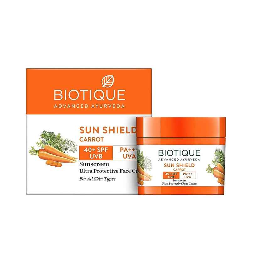 Biotique Sun Shield Carrot 40+Spf Sunscreen Cream