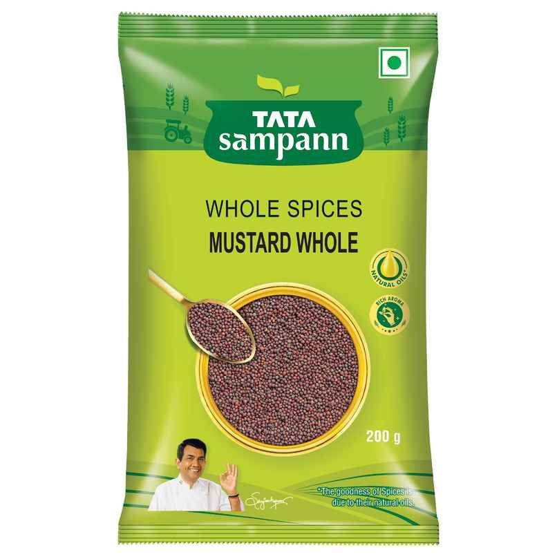 Tata Sampann Whole Spices Mustard Small Seeds, Pure & Natural Whole Spices, Rich Aroma, Tata Sampann Whole Spices Mustard Small Seeds, Pure & Natural Whole Spices, Rich Aroma,