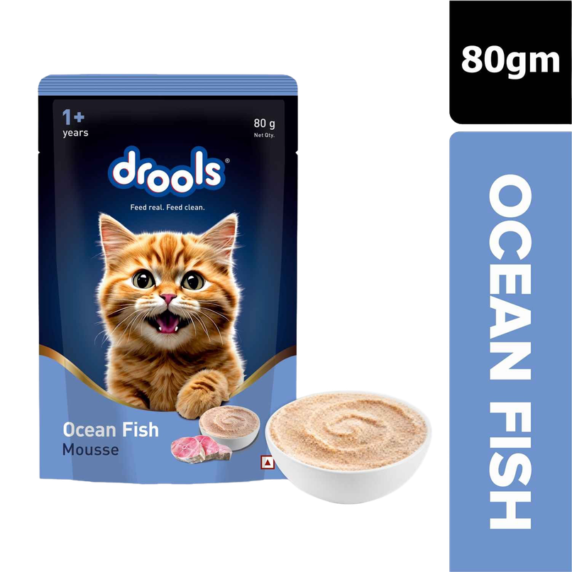 Drools Ocean Fish Mousse Adult Cat Wet Food 80gm