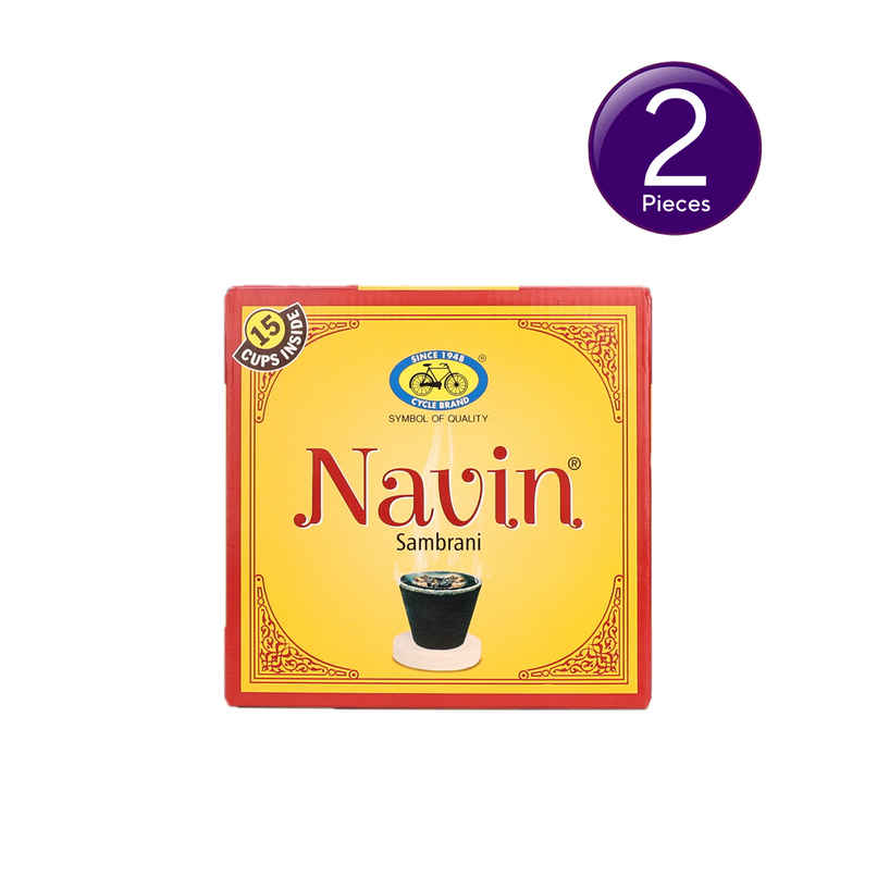 Pure Navin Sambrani Dhoop Cups For Pooja | 15 Cups | Cycle Combo