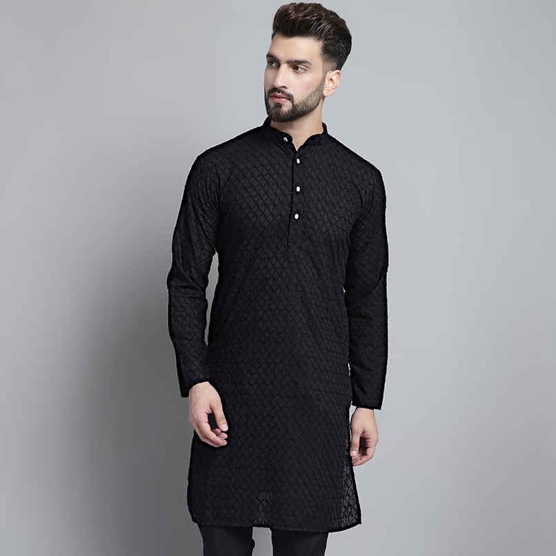 Jompers Men's Kurta | Ko 561 | Black - L Jompers Men's Kurta | Ko 561 | Black - L