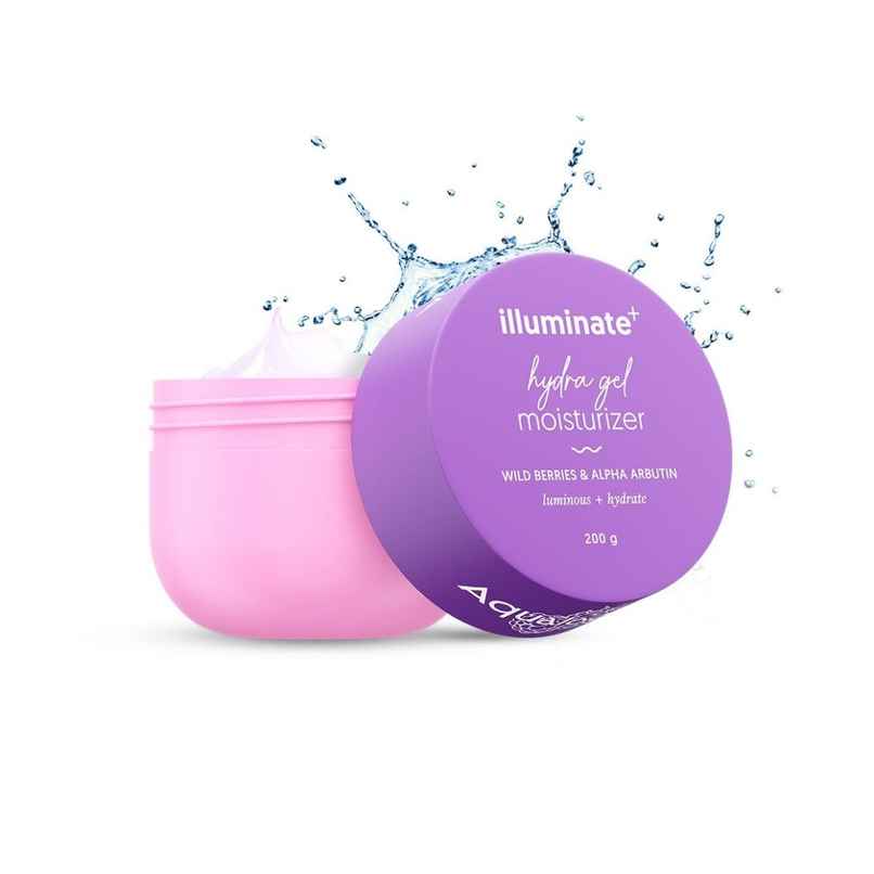 Aqualogica Illuminate + Hydra Gel Moisturizer With Alpha Arbutin For 24 Hour Intense Hydration Aqualogica Illuminate + Hydra Gel Moisturizer With Alpha Arbutin For 24 Hour Intense Hydration