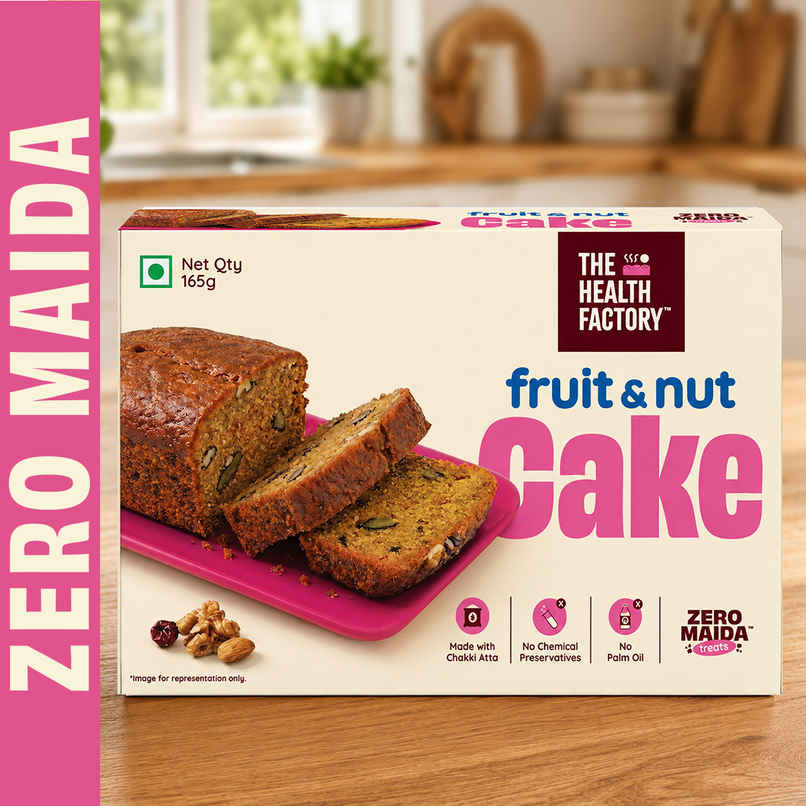 The Health Factory Pound Cake Fruit & Nut | Zero Maida | Tea Cake | Eggless