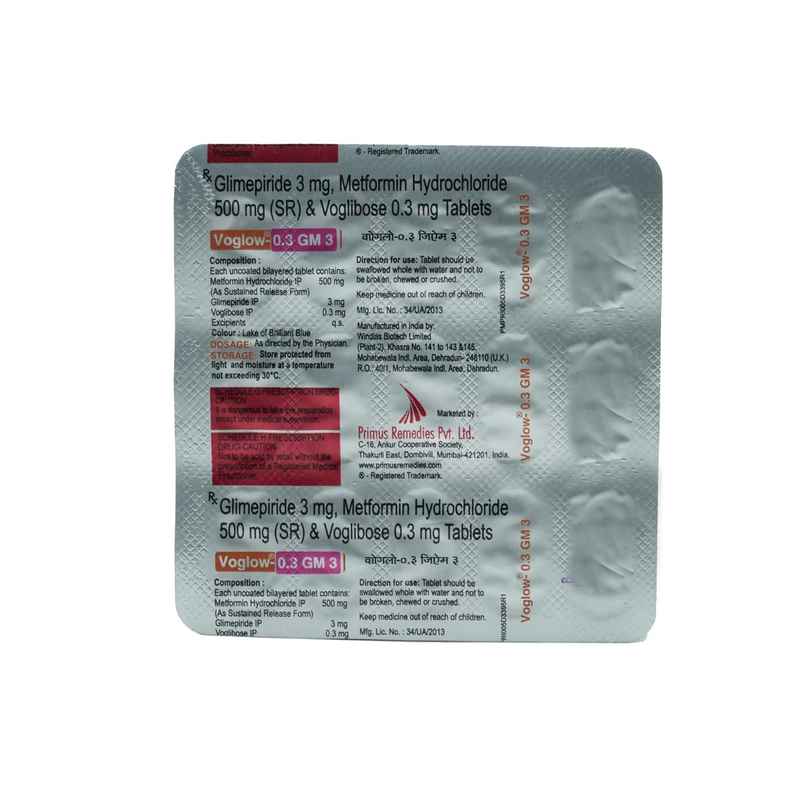 Voglow-0.3 GM 3 Tablet SR Voglow-0.3 GM 3 Tablet SR