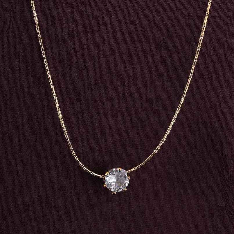 Palmonas Delicate Diamond Studded Necklace For Womens | Waterproof And Anti-Tarnish