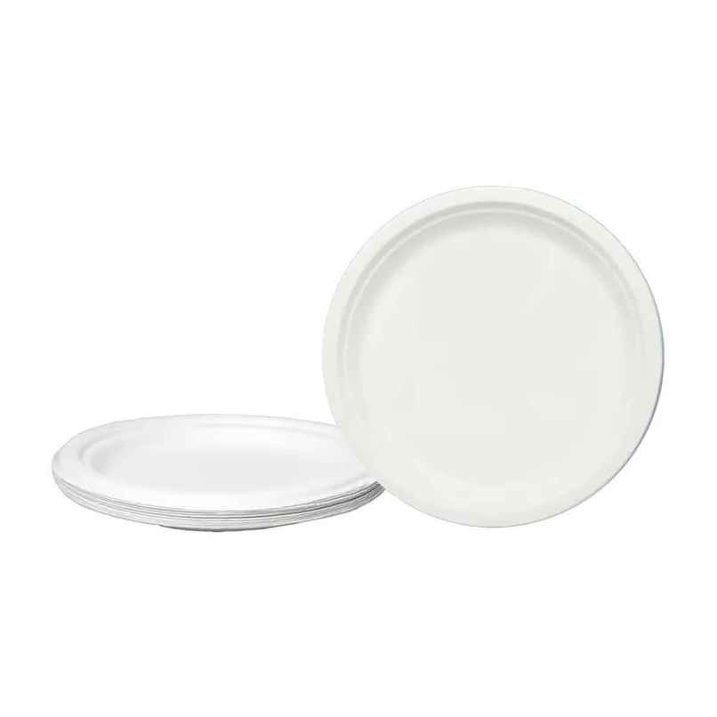 Round Disposable Flat Plate | 7 inch | Naturepac Round Disposable Flat Plate | 7 inch | Naturepac