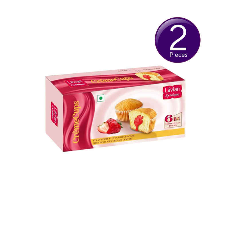 Lavian Exotique Creme Cups Strawberry | Dessert Delight| Combo