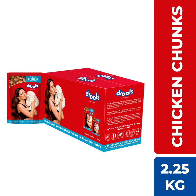 Drools Adult Wet Dog Food - Real Chicken And Chicken Liver Chunks In Gravy