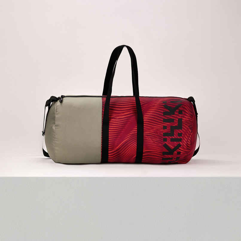 Wildcraft Unisex Color Block Polyester Duffel Bag | Red and Beige - 23 cm