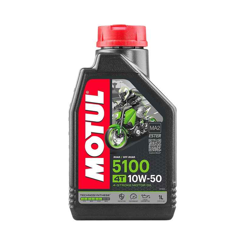 Motul 5100 4T Hybrid 15W-50 API SM Technosynthese Semi Synthetic Engine Oil for Bikes | 1L Motul 5100 4T Hybrid 15W-50 API SM Technosynthese Semi Synthetic Engine Oil for Bikes | 1L