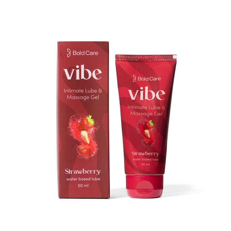 Bold Care Vibe Strawberry Water- Based Edible Lubricant