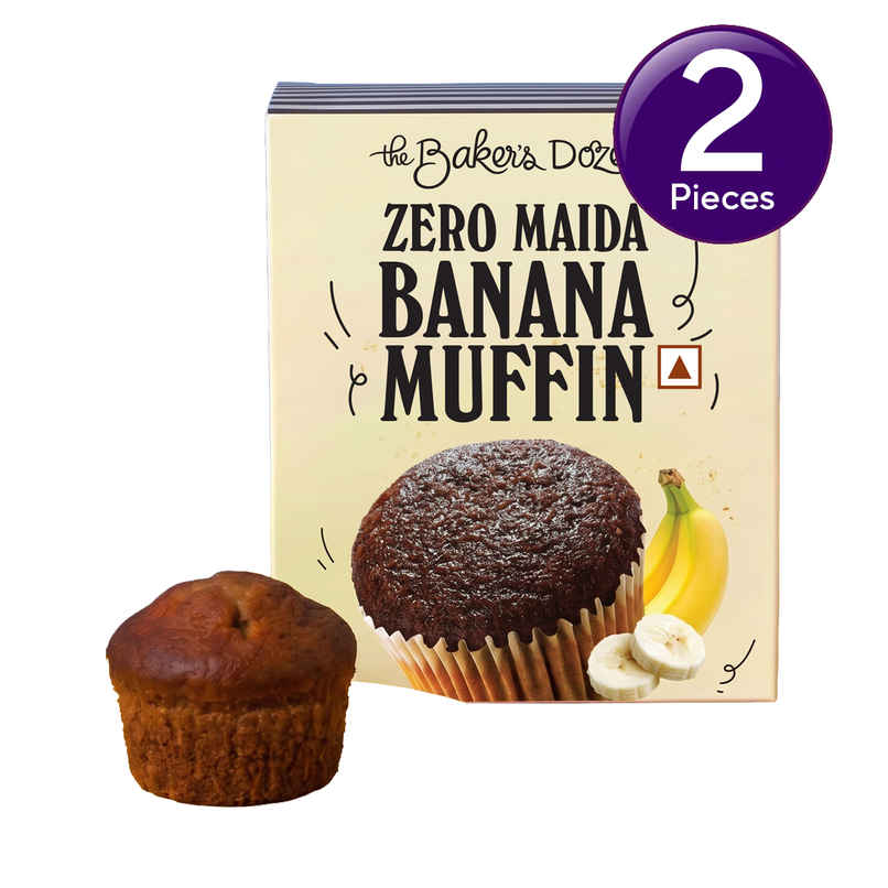The Baker's Dozen Banana Muffin Zero Maida | Fruit Cake | Bakery Delight Combo The Baker's Dozen Banana Muffin Zero Maida | Fruit Cake | Bakery Delight Combo
