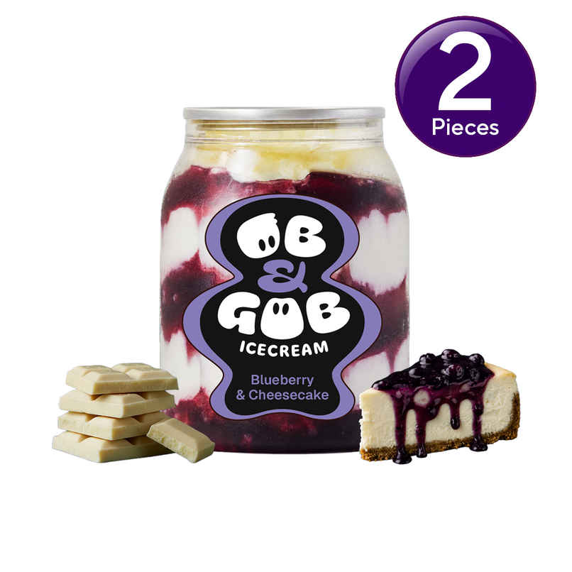 OB & GOB Blueberry & Cheesecake Ice Cream Sundae Combo