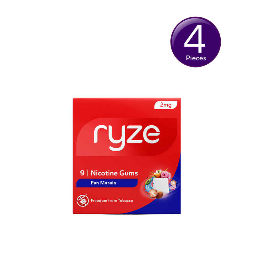 Ryze Paan Masala Nicotine Gum 2MG | 9 Gum Blister Combo Ryze Paan Masala Nicotine Gum 2MG | 9 Gum Blister Combo