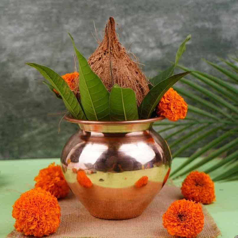 Copper Kalash for Pooja | 5 inch | ServDharm Copper Kalash for Pooja | 5 inch | ServDharm