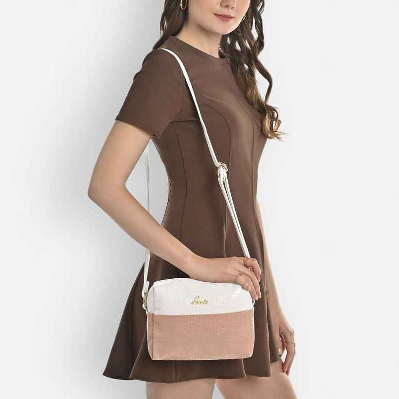 Lavie Women's Tina Cross Body Sling Bag | Ladies Purse Handbag | Light Pink