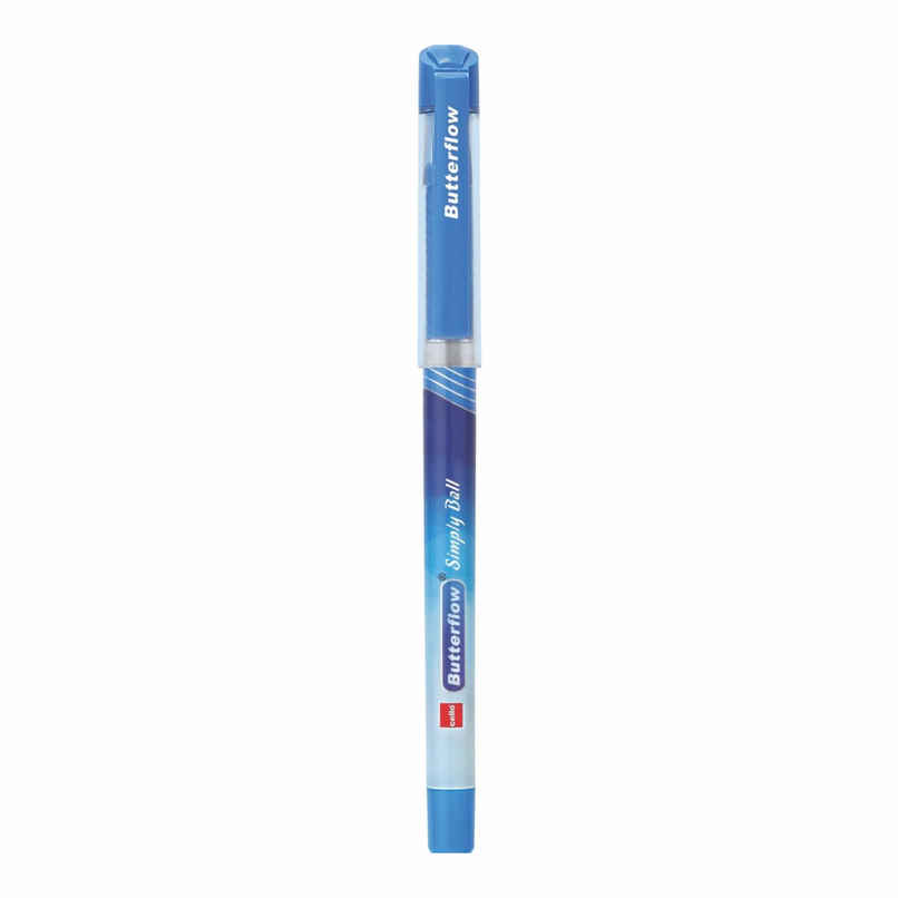 Cello Butterflow Simply Ball pen Blue 5 pcs Pouch