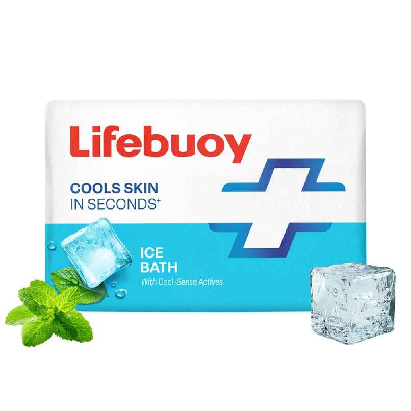 LIFEBUOY Ice Bath Soap Bar, with Menthol, Cool Sense Actives, 125g X 5, for Instant Cooling LIFEBUOY Ice Bath Soap Bar, with Menthol, Cool Sense Actives, 125g X 5, for Instant Cooling