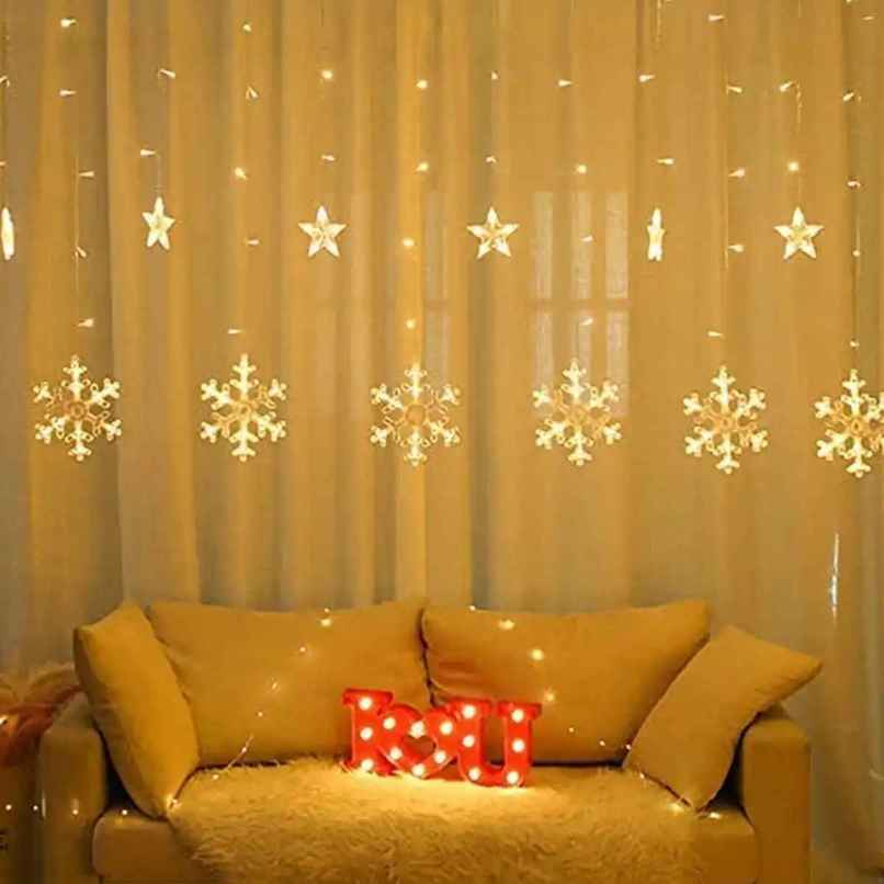 Quace Star Snowflake LED Decorative Lights - Warm White | Heat Resistant
