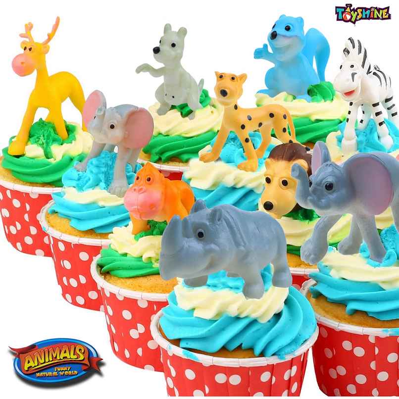 Toyshine Cartoon Style Animals Toy Figure (1+ Years)(Pack)