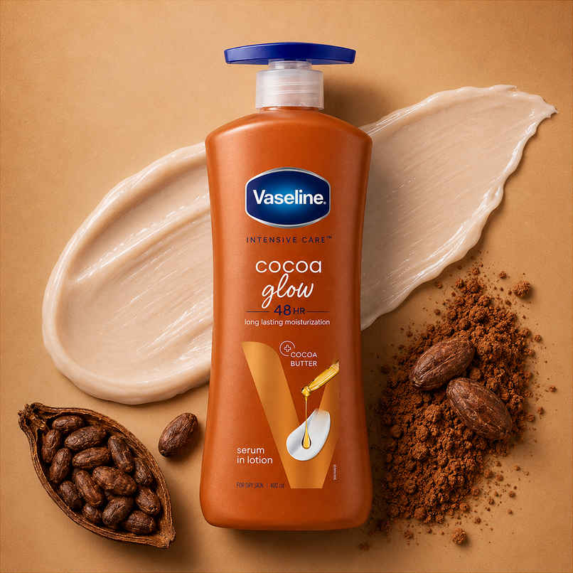 Vaseline Cocoa Glow Serum In Lotion100% Pure Cocoa & Shea Butter For Glowing & Soft Skin