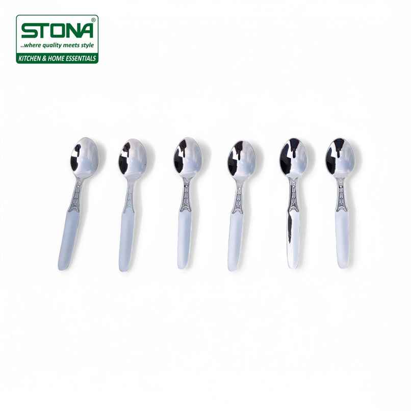 Stona Stainless Steel Spoon Set of 6 | for Spices, Canister Stona Stainless Steel Spoon Set of 6 | for Spices, Canister