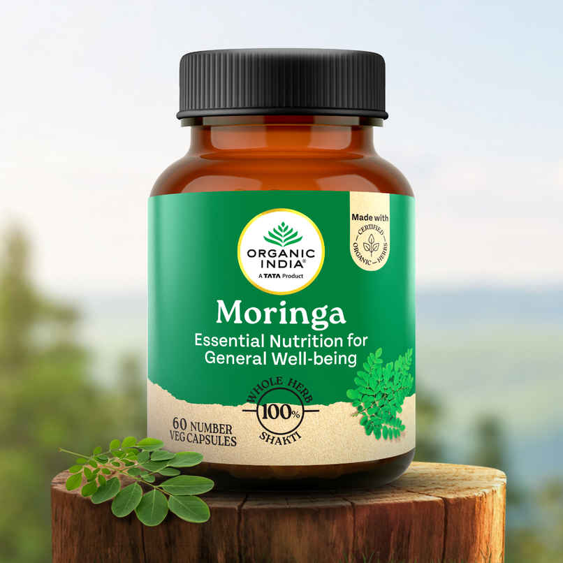 A TATA Product - Organic India Moringa Capsules - 60 Veg Caps, Essential Nutrition Superfood