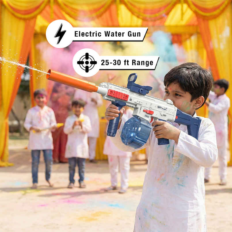 Storio Rechargeable Electric Automatic Water Blaster | Long Range Sniper Storio Rechargeable Electric Automatic Water Blaster | Long Range Sniper