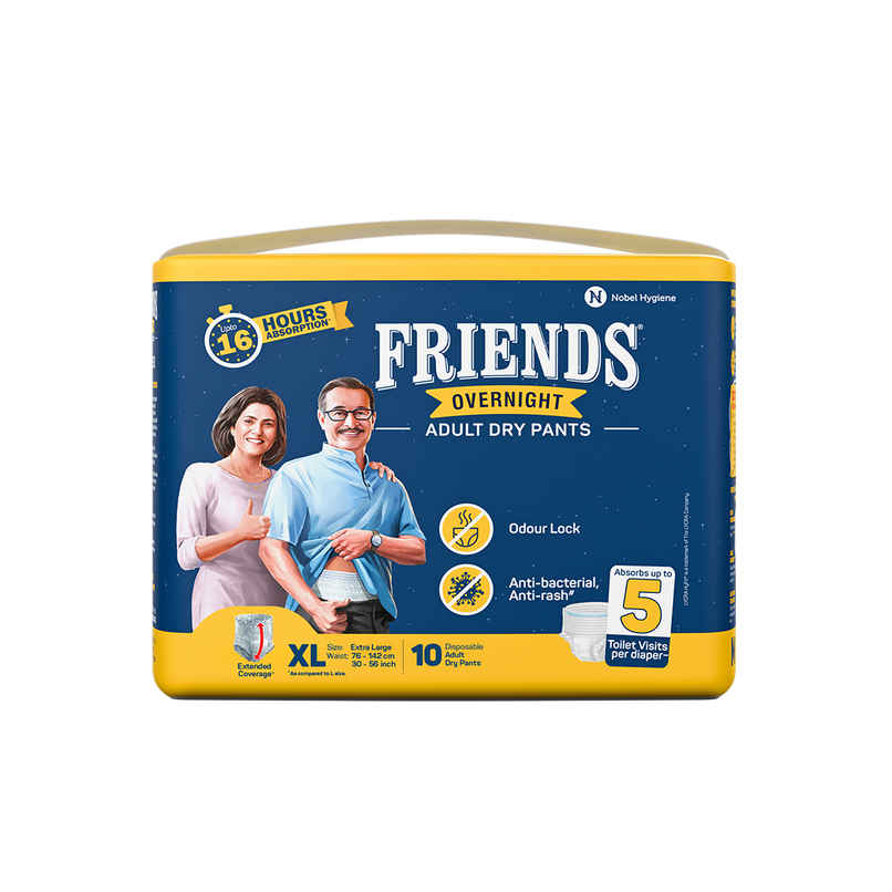 Friends Adult Diaper Pant | XL | 30-56 inch | Overnight Type Friends Adult Diaper Pant | XL | 30-56 inch | Overnight Type