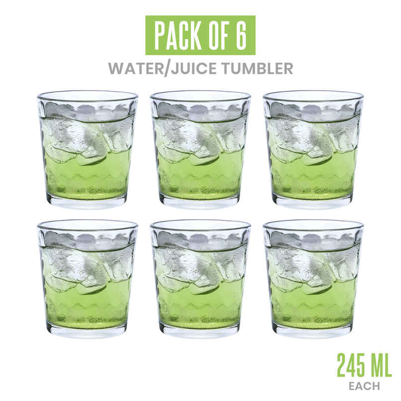 Yera Coolwave 245 ml Water/Juice Tumbler Set | 6 pcs