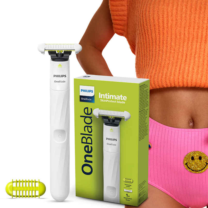 Philips OneBlade Intimate Bikini Trimmer | Body, Private Parts & Underarms | Skin-Safe, Waterproof Philips OneBlade Intimate Bikini Trimmer | Body, Private Parts & Underarms | Skin-Safe, Waterproof