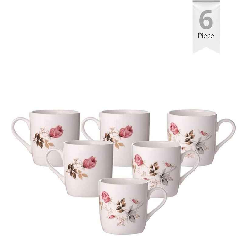 Clay Craft Fine Ceramic Asian 082 Tea/Coffee Cup Set Of 6 - 185 ml each