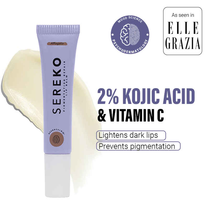 SEREKO Lip Balm for Dark Lips Kojic Acid, Vitamic C & Mango Butter | 24 H Hydration | Affogato