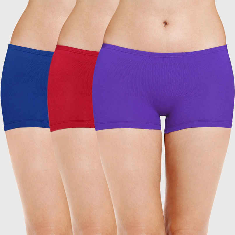 Bodycare Cotton Spandex Solid Bodyshorts - Pack of 1 I Assorted - 100